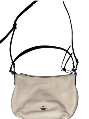 Coach Cream Leather Crossbody Bag.